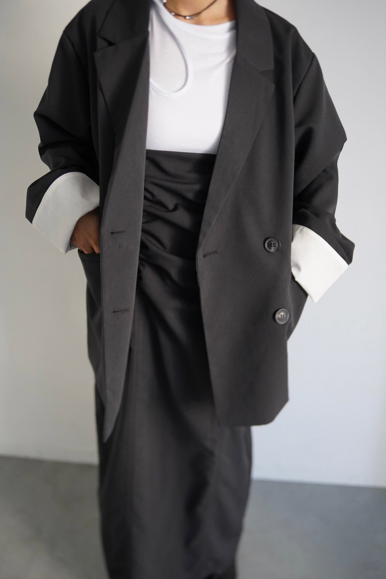 Turn up cuffs tailor jacket – WELINOA