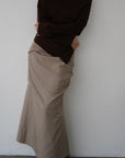Tuck drape skirt