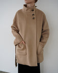 【予約販売】11月中旬発送-Back button stand shaggy coat