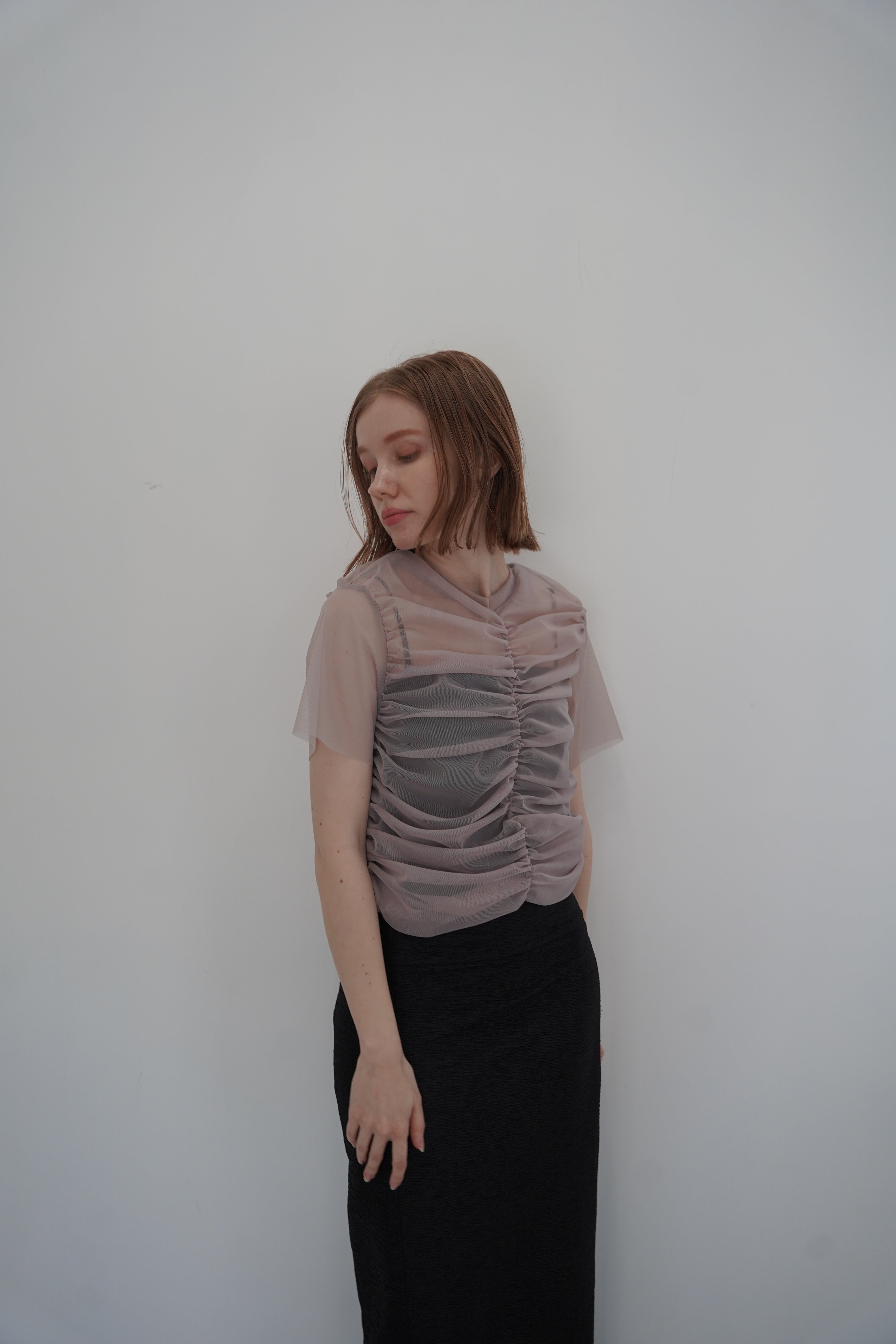 Tulle shirring Tshirts