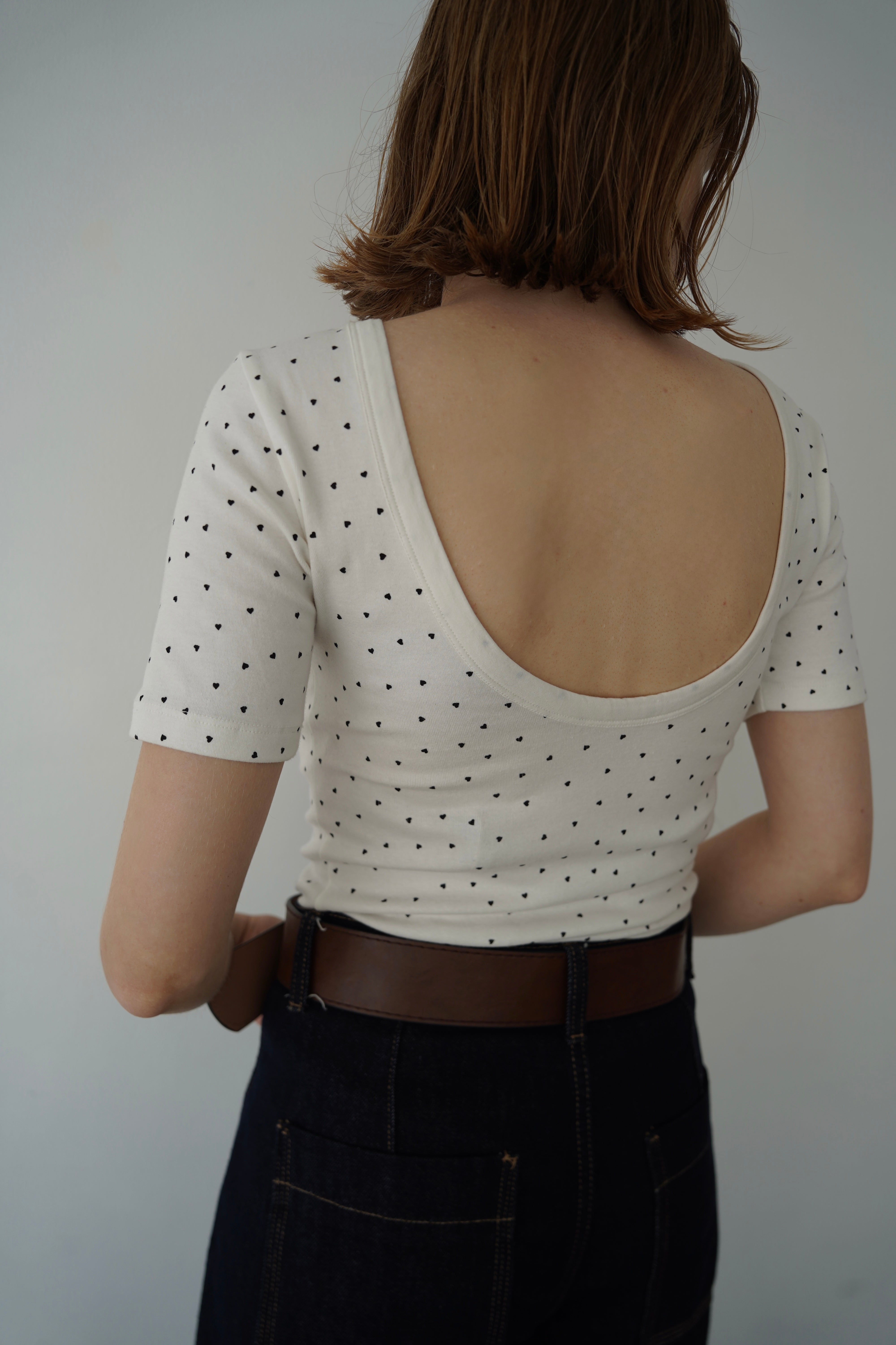 【6/5-発売】Heart dot back open T