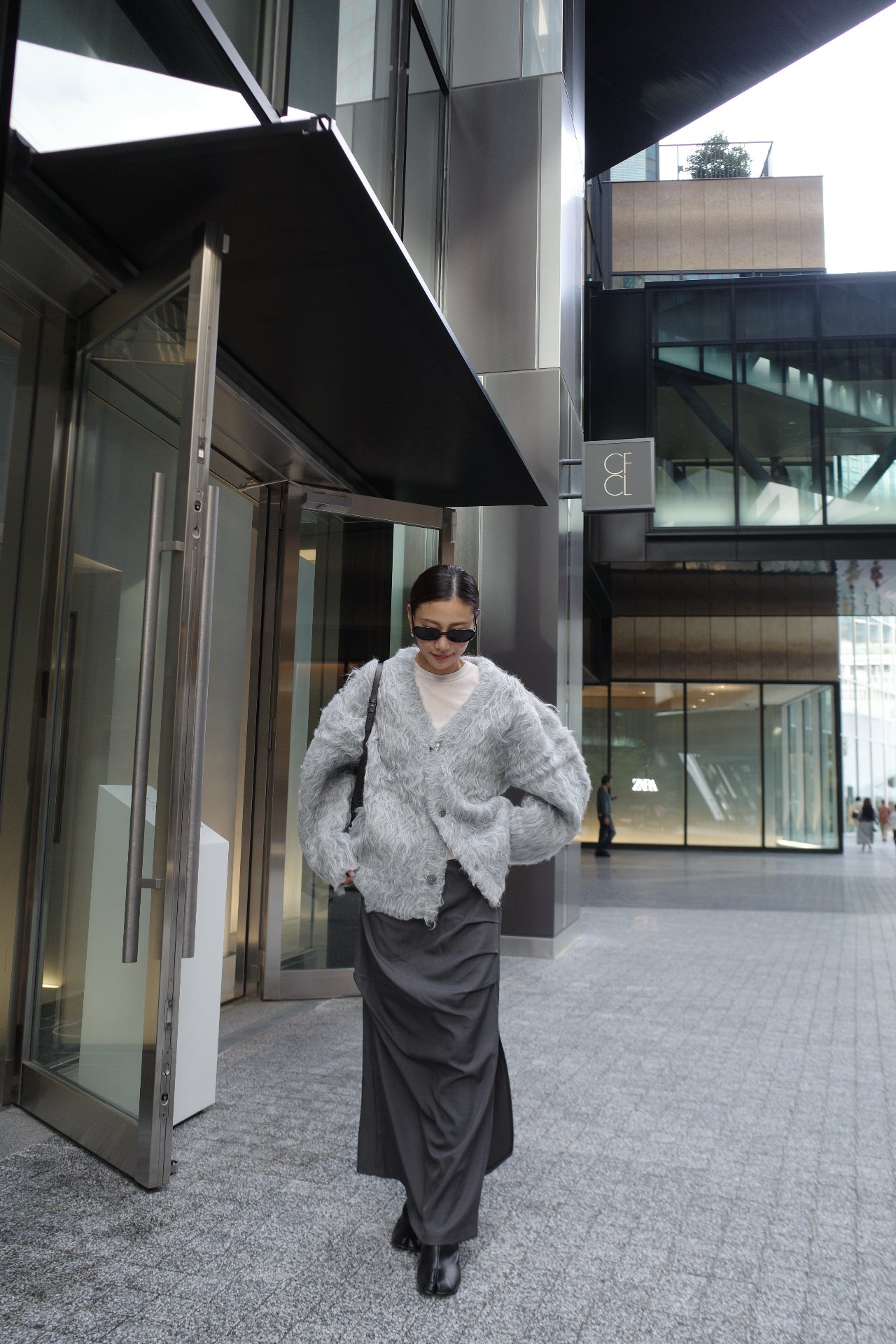 Shaggy mohair cardigan