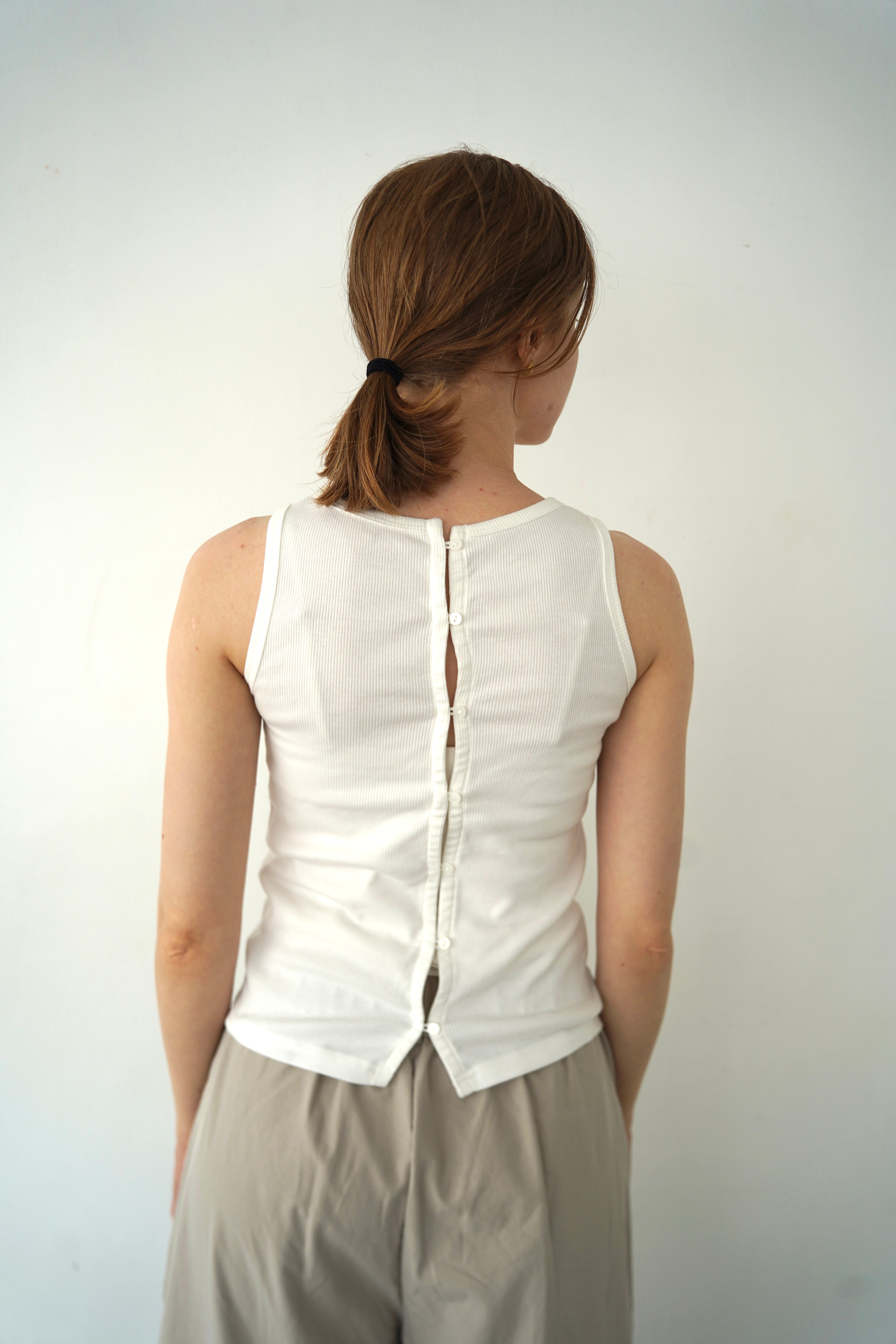 2WAY button tank top