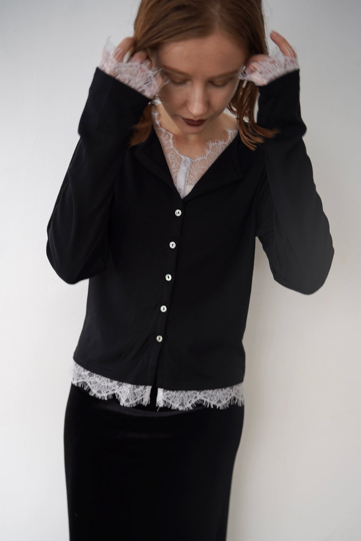 Cut lib race docking cardigan