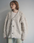 Shaggy mohair cardigan