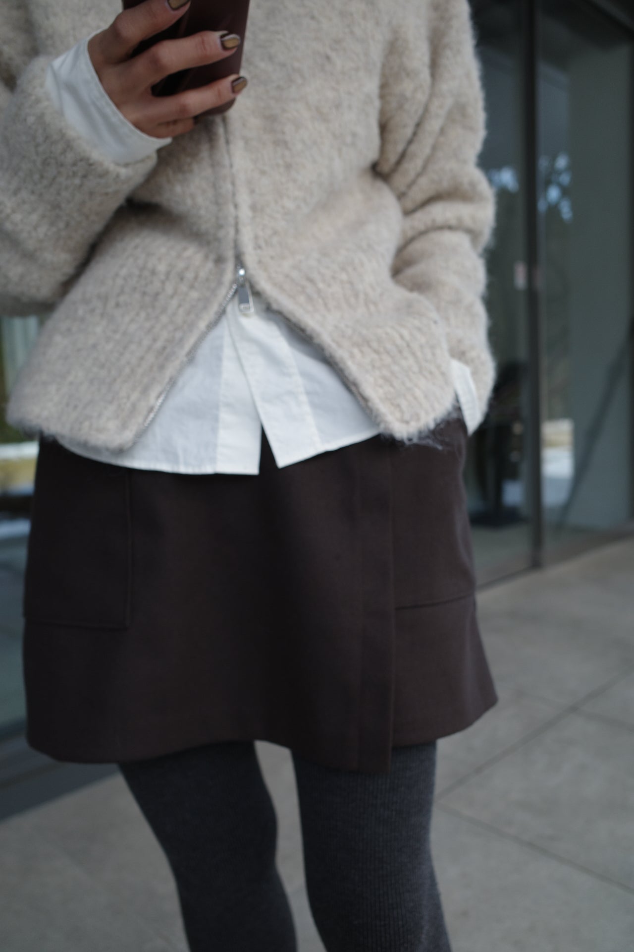 Pocket rap mini skirt