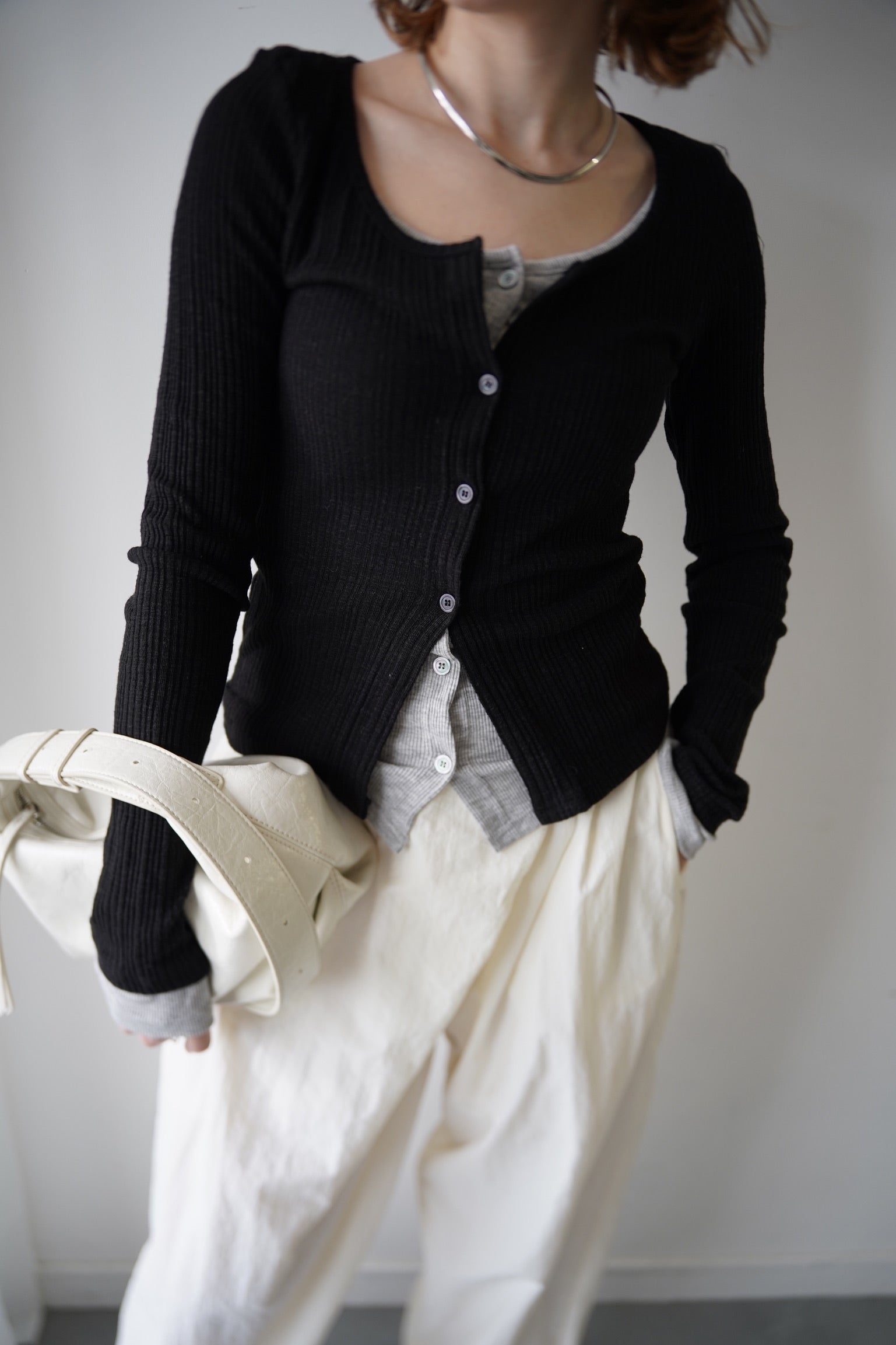 Layered  lib cardigan