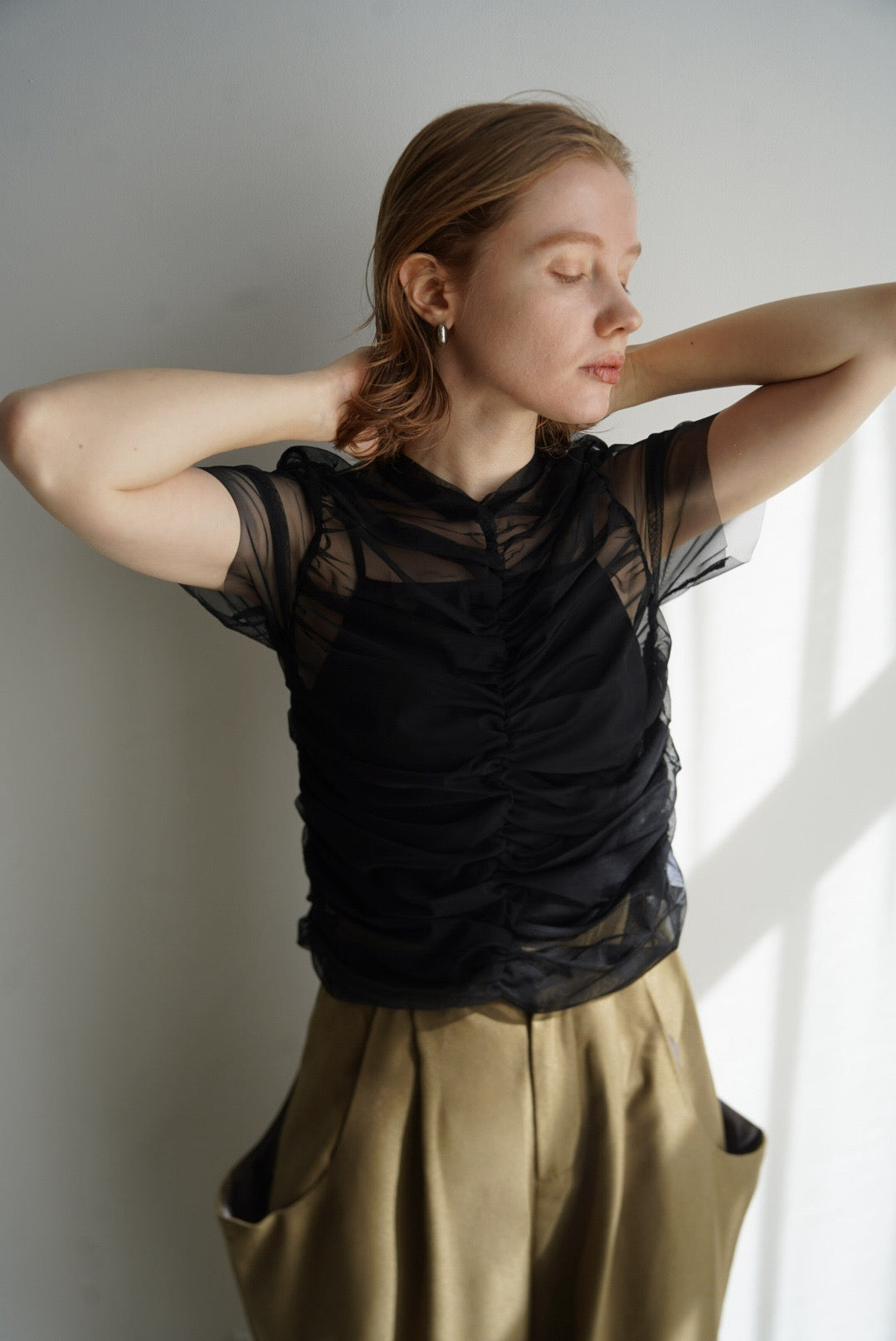 Tulle shirring Tshirts