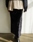 Velours long skirt