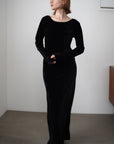 Velours back open one-piece