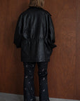 String leather jacket