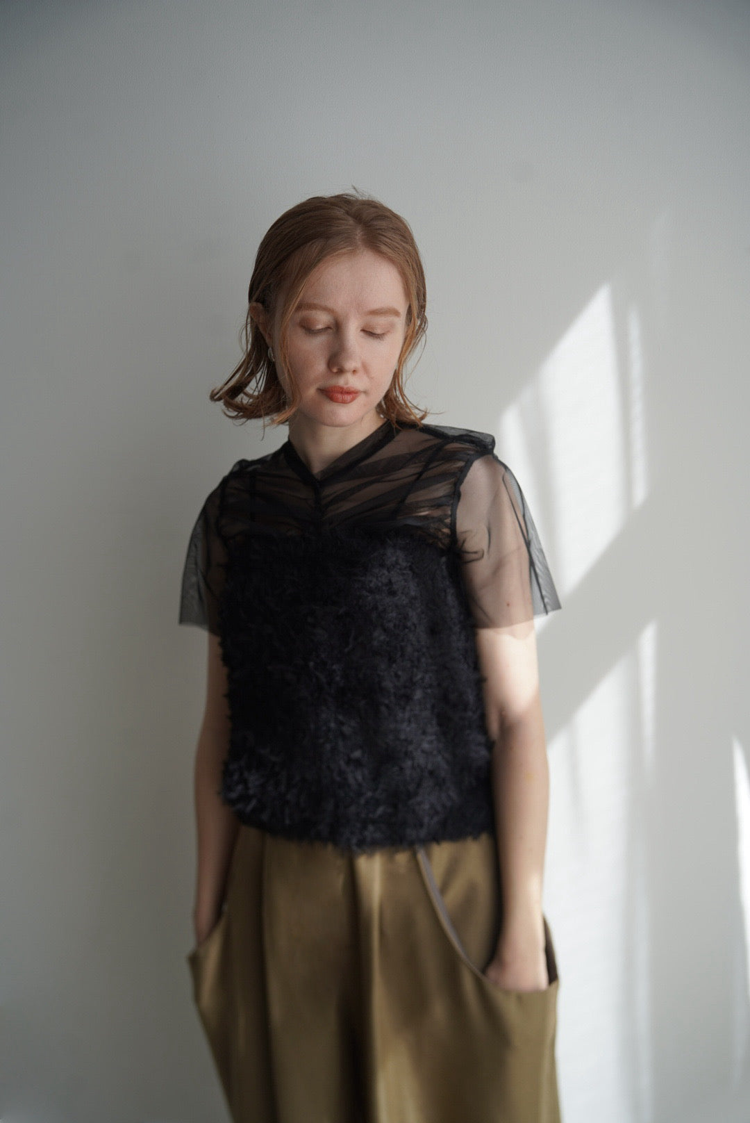 Tulle shirring Tshirts