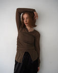 Sheer bustier cardigan