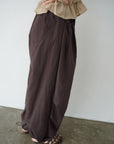 Pocket frill parachute pants