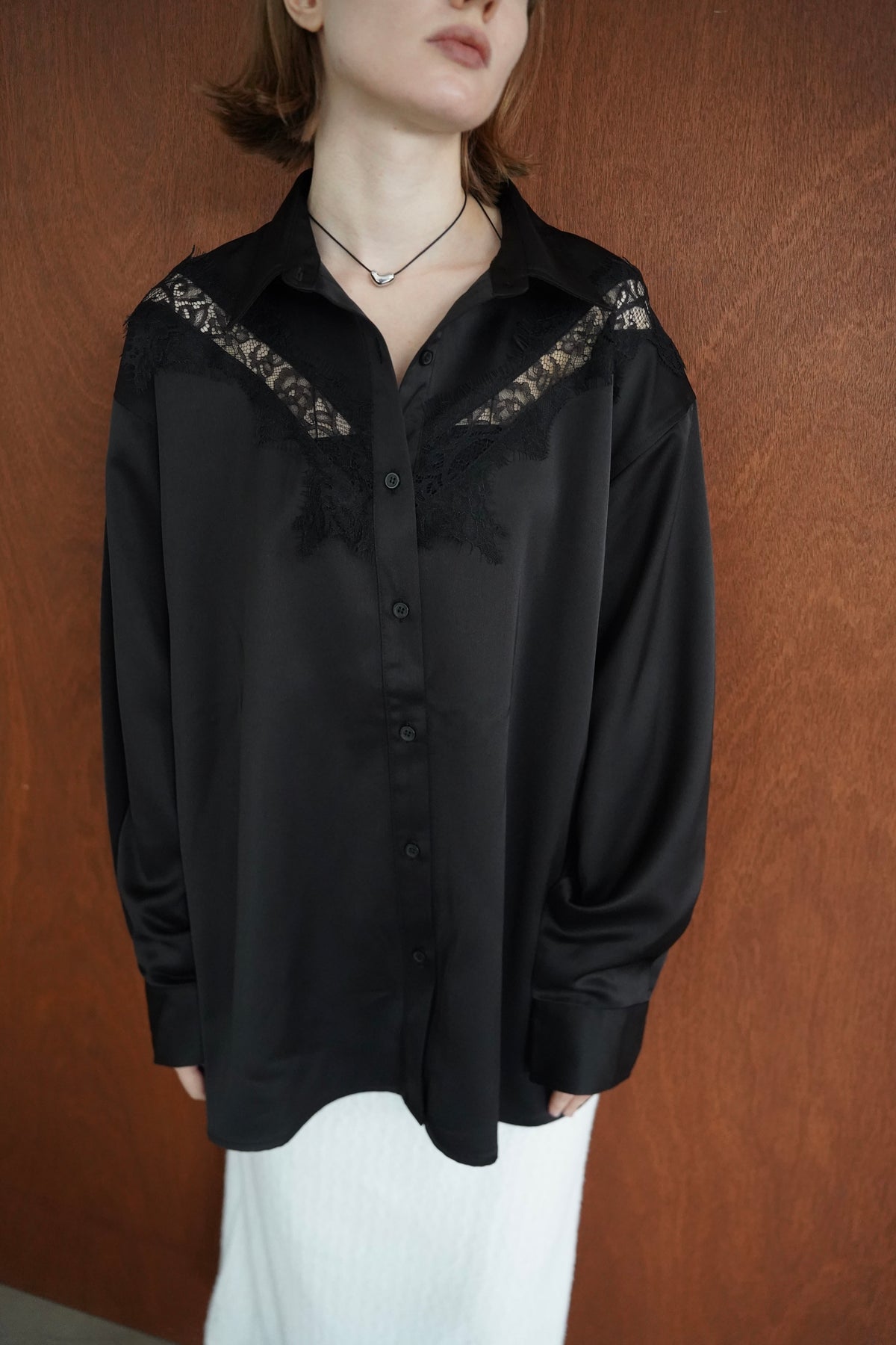 Satin race over shirt