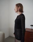 Mohair Touch Openwork Cardigan