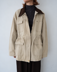 Corduroy Collar Two-Tone Jacket
