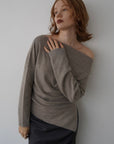 Unbalance knit tops