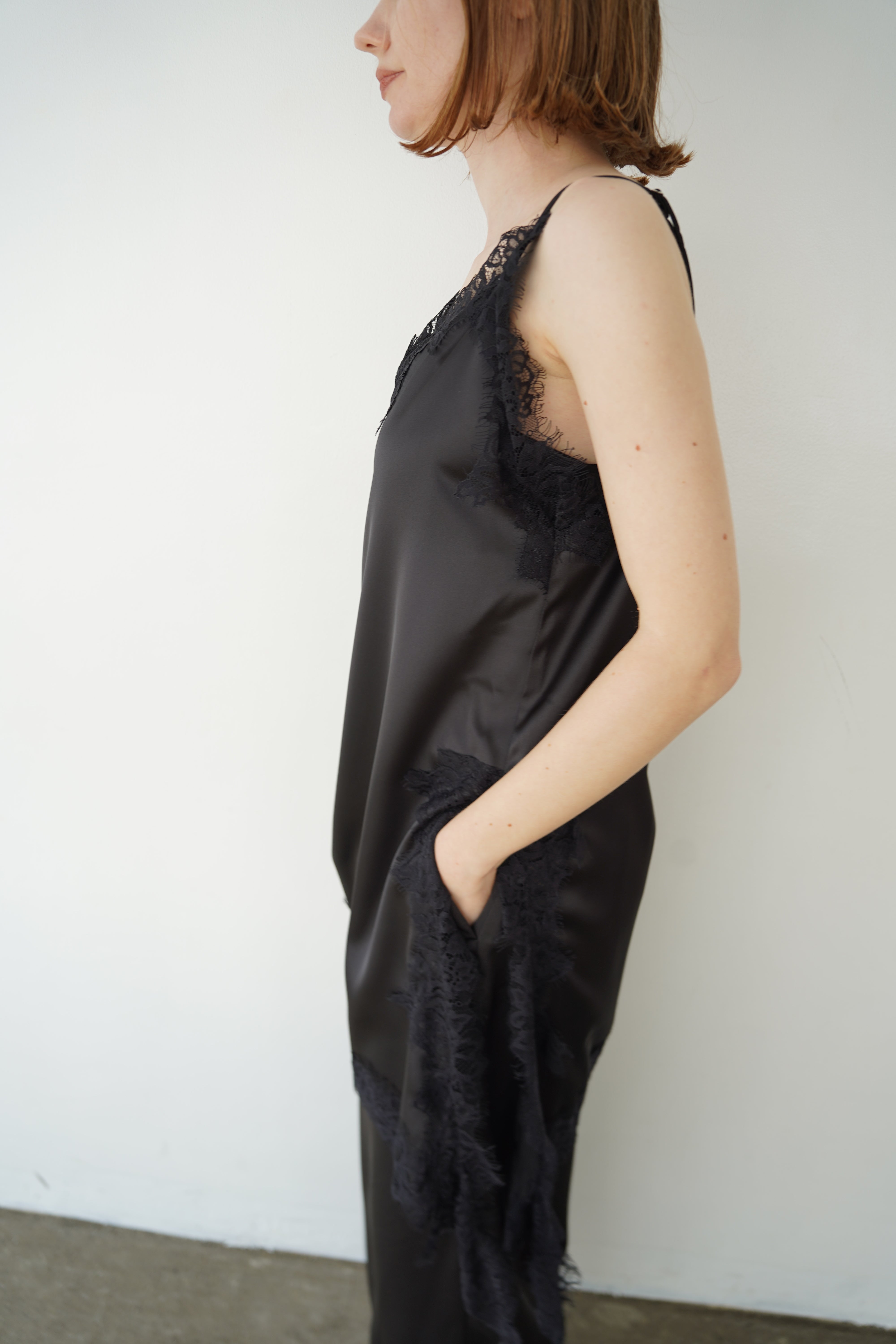 Sier race satin camisole