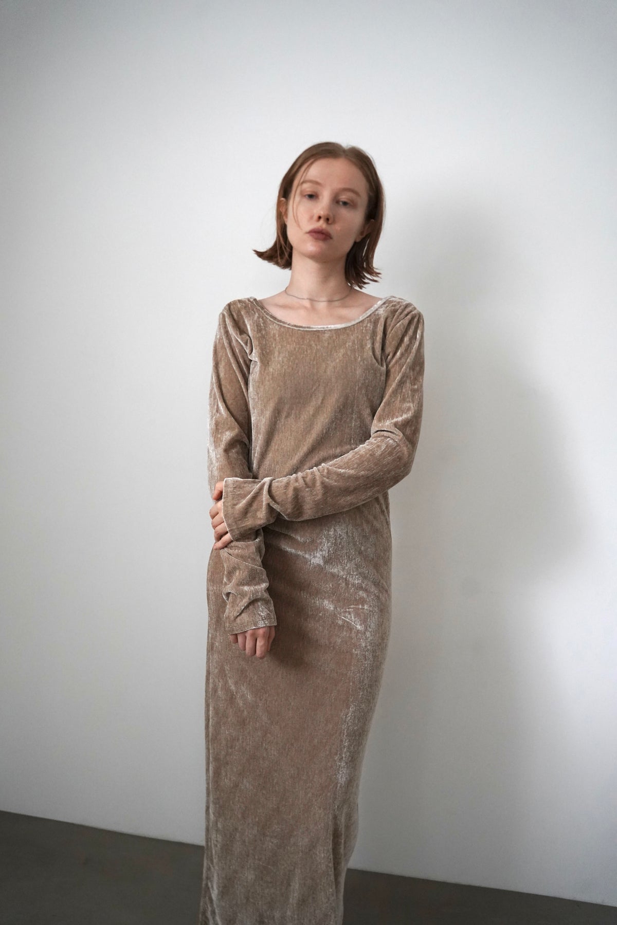Velours back open one-piece