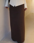 Wool soft long skirt
