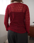 Mohair Touch Openwork Cardigan