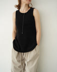 Back open knit tops