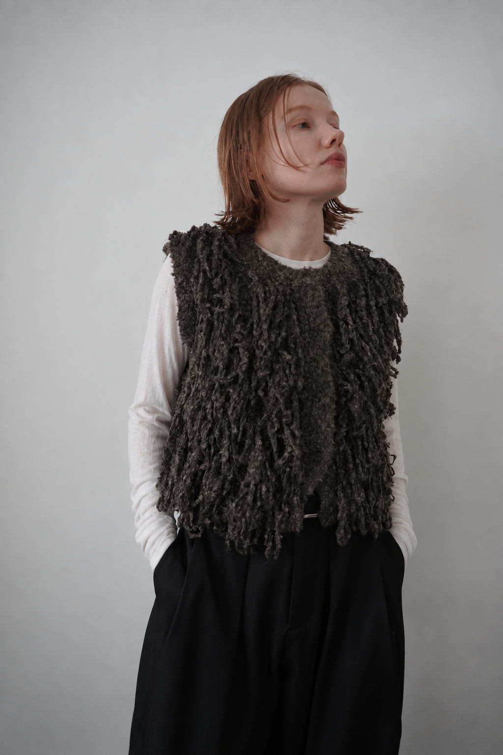 Boucle fringe vest