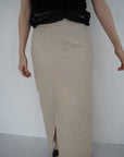 Jacquard slit skirt