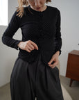 Dot frill cardigan