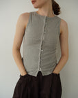 2WAY button tank top