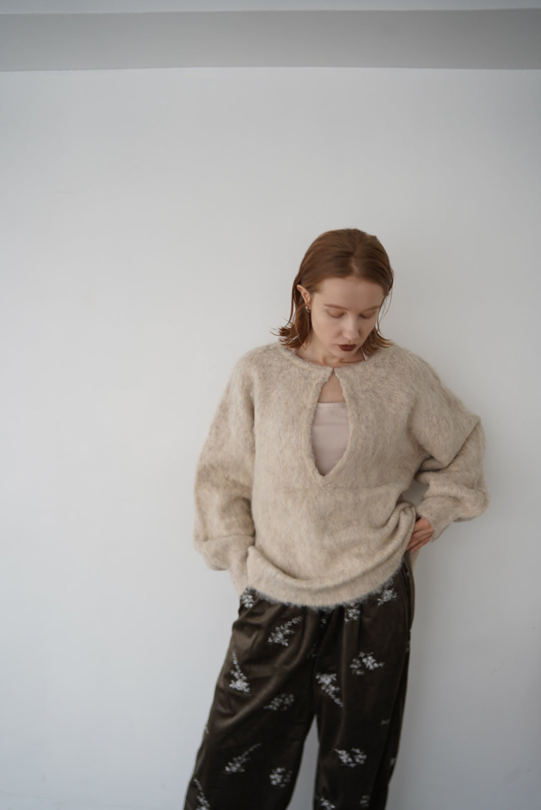 Deep skipper mohair knit