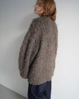 Shaggy mohair cardigan