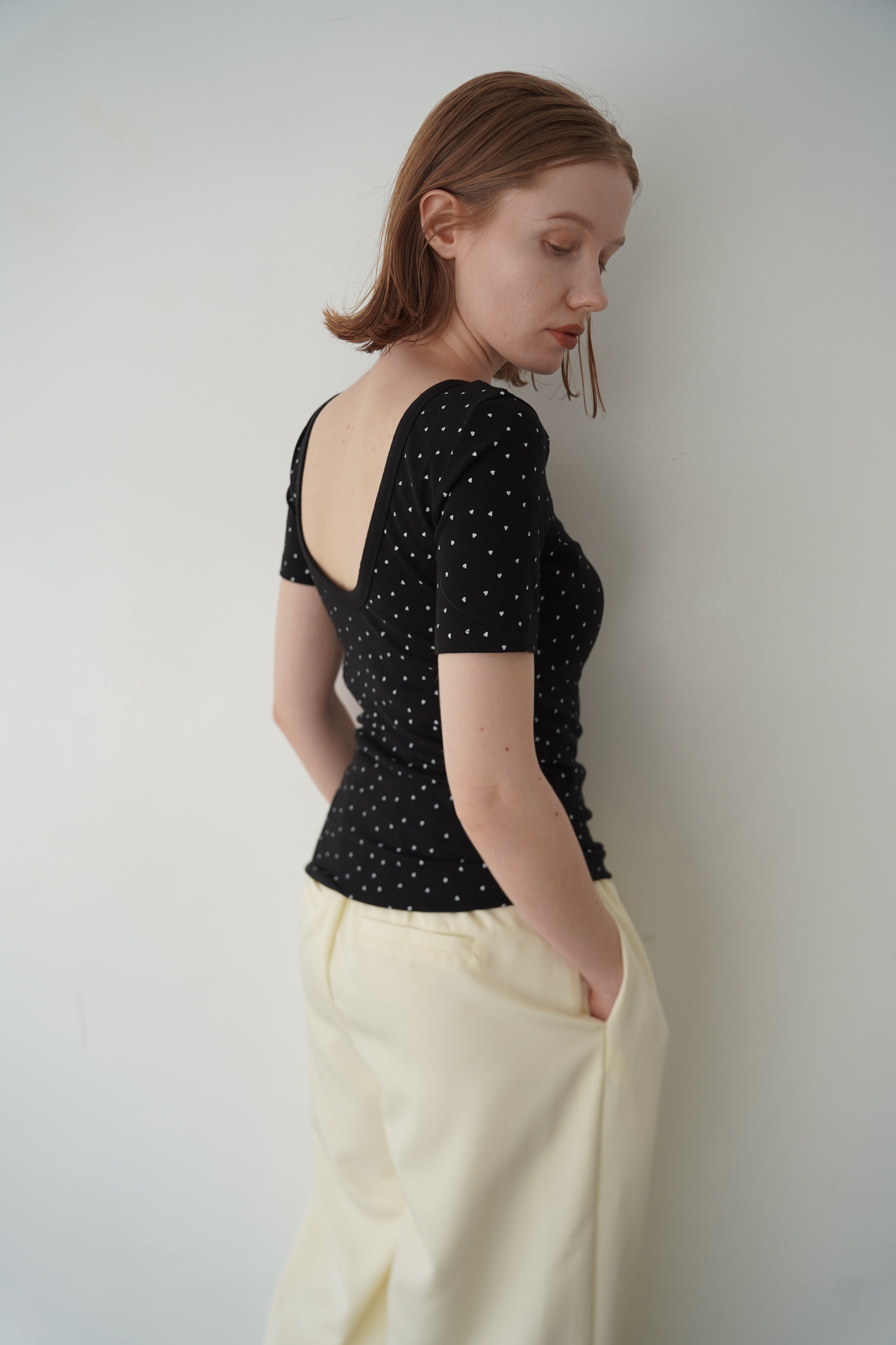 【6/5-発売】Heart dot back open T