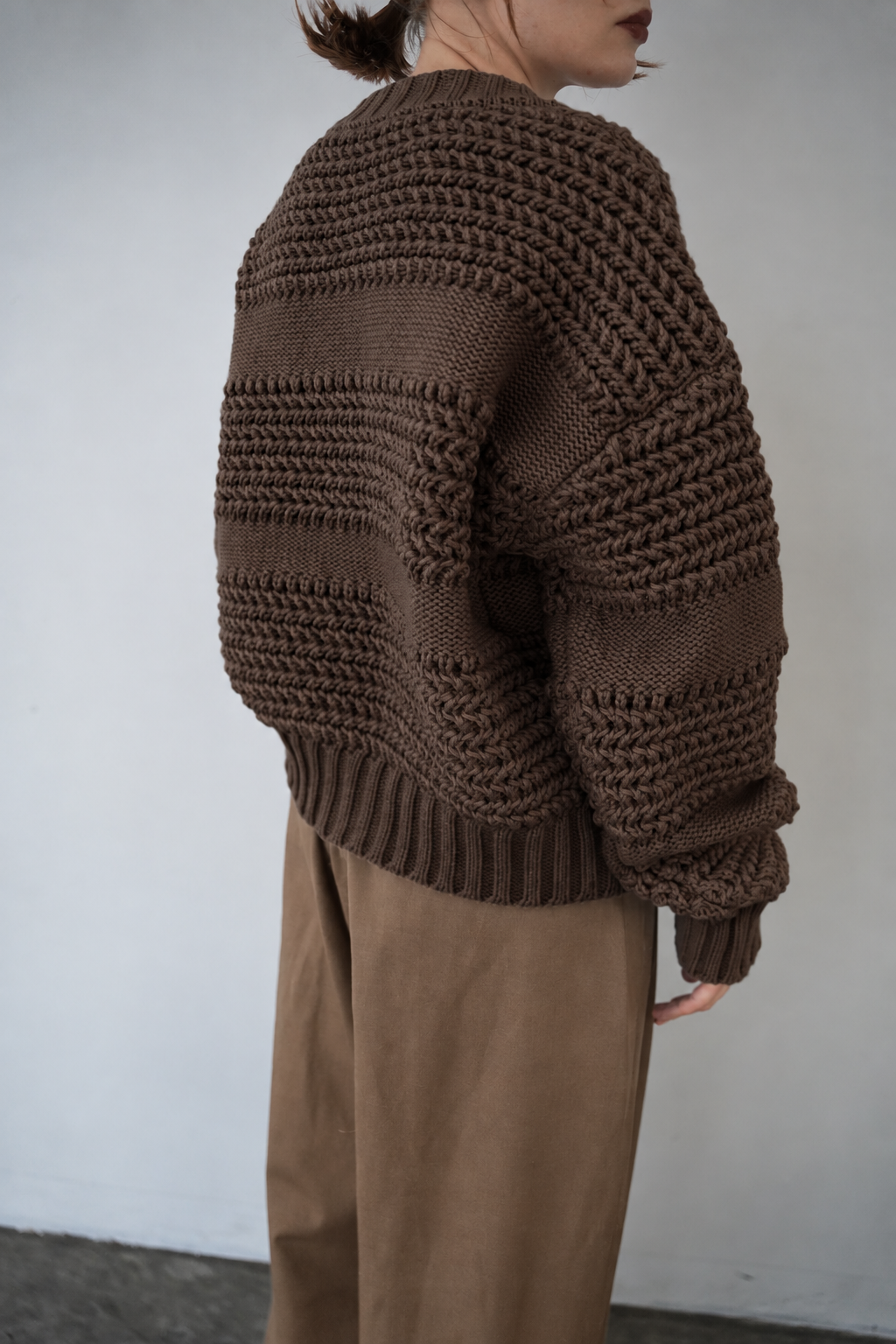 Low Gauge Texture Zip Cardigan