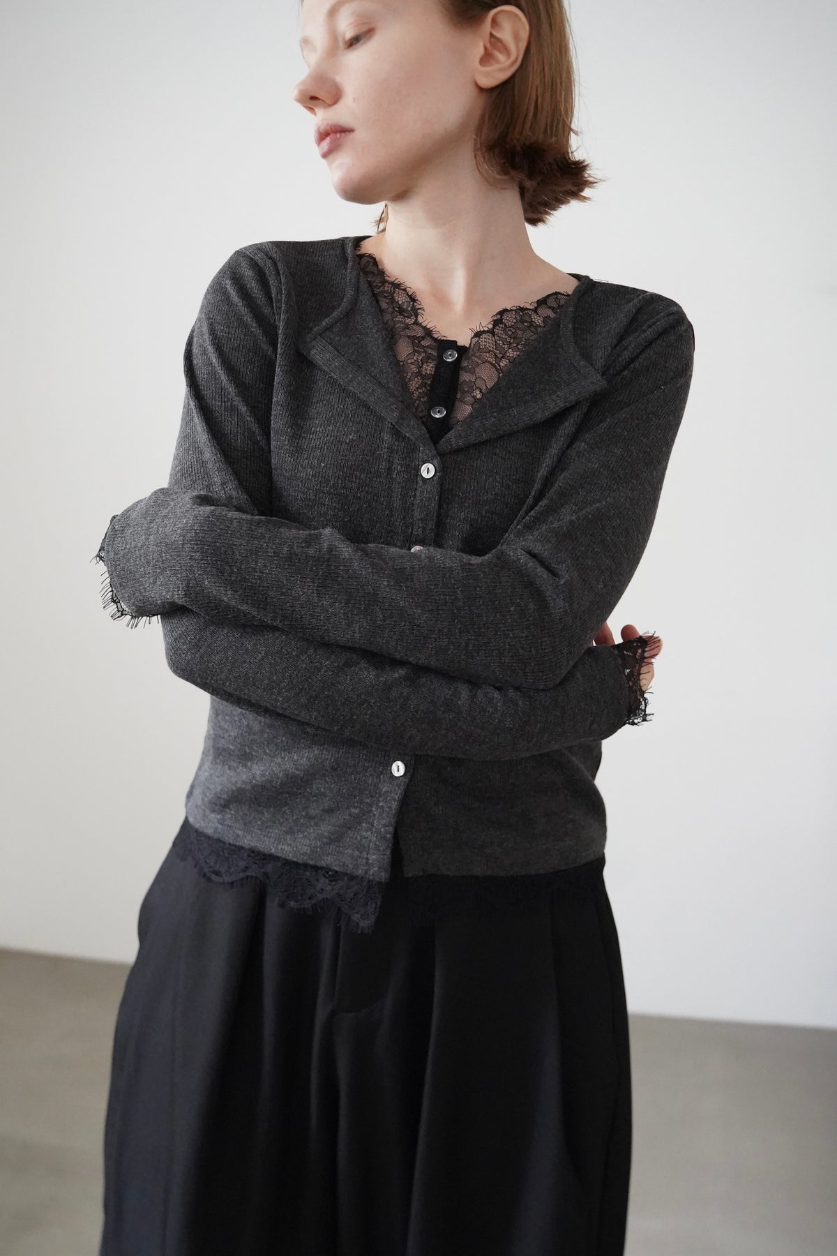 Cut lib race docking cardigan