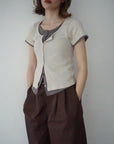 Layered  lib half sleeve tops