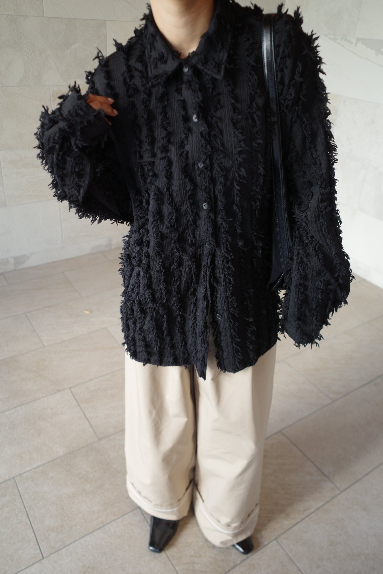 Shaggy fringe shirt