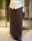Wool soft long skirt