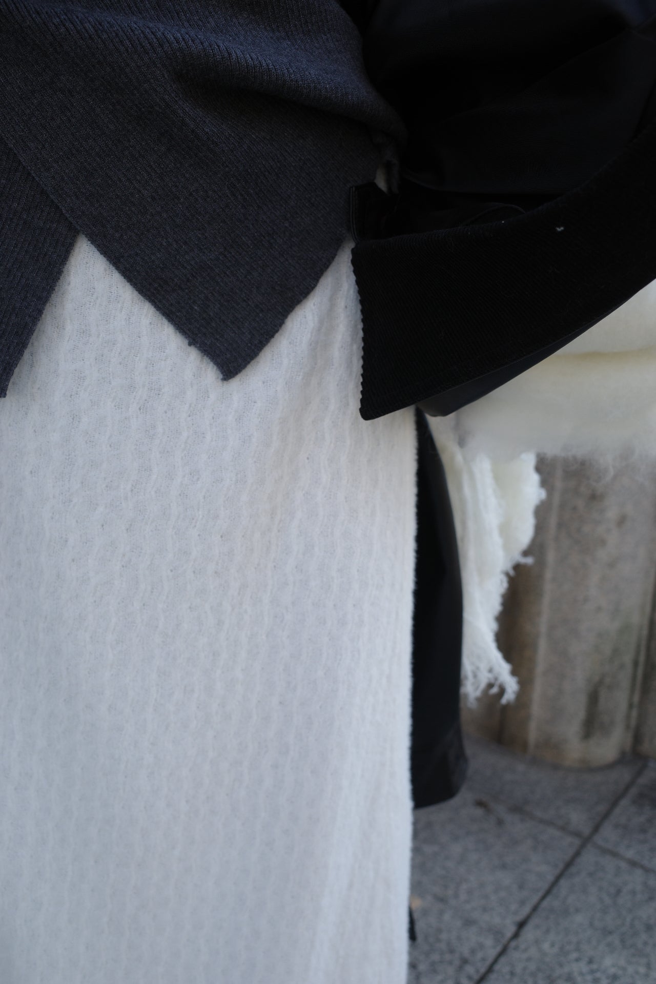Alpaca layered skirt