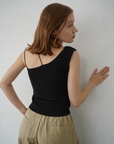 One shoulder lib top