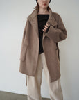 【予約販売】11月中旬発送-Back button stand shaggy coat