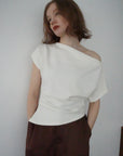 【7月上旬-発送】Unbalance tuck top