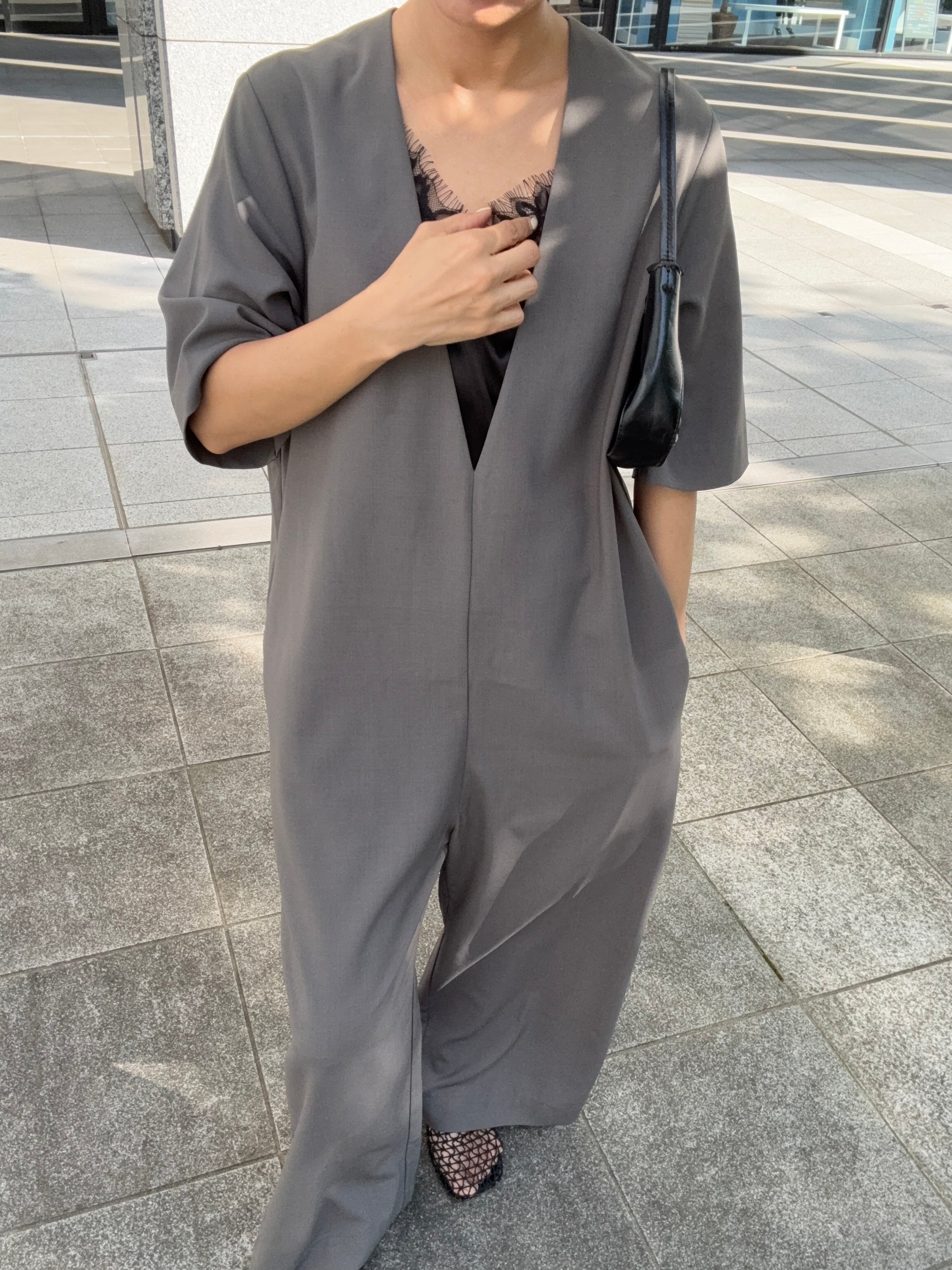 【6/2-再入荷】V neck jump suit