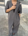 【6/2-再入荷】V neck jump suit