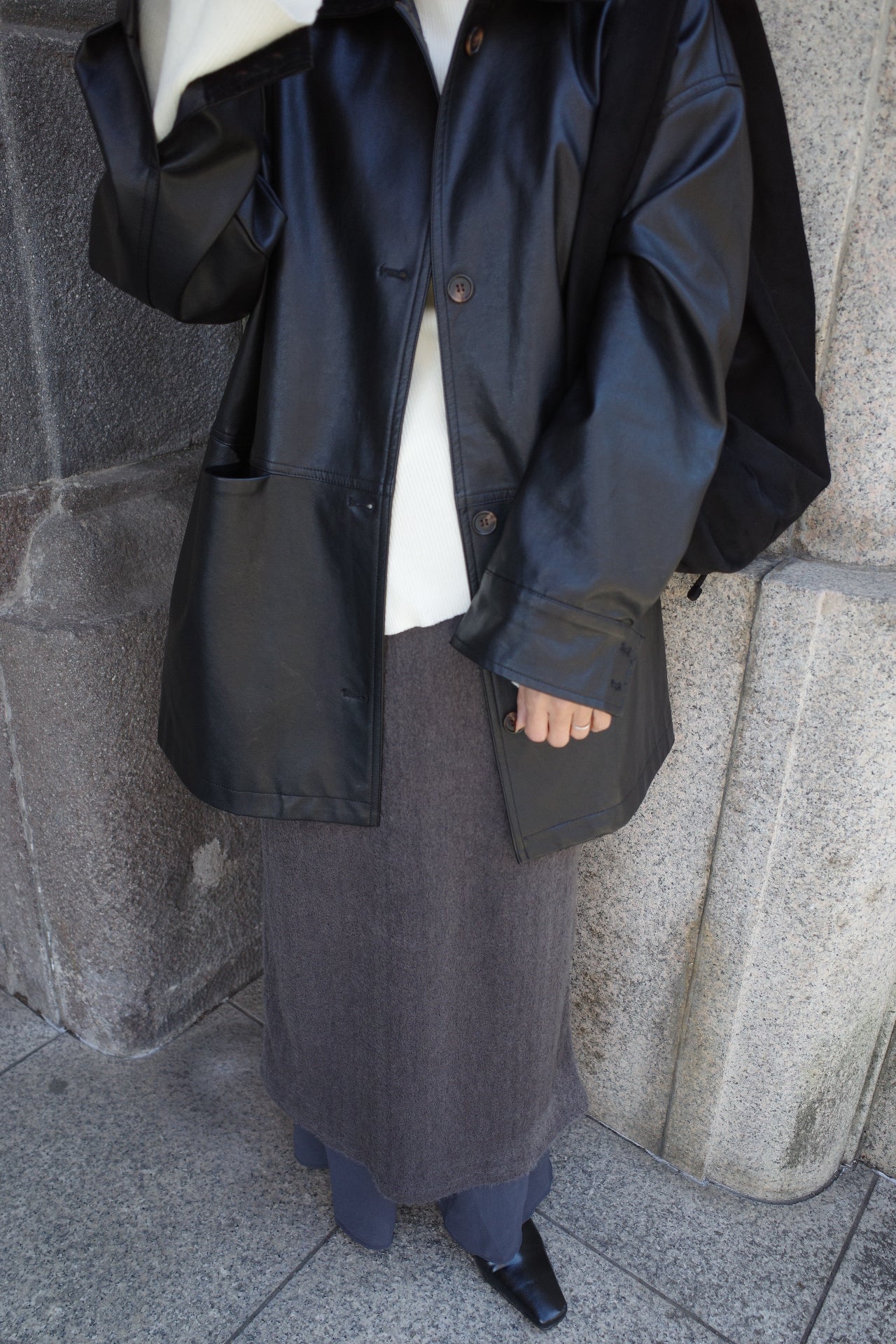 Alpaca layered skirt