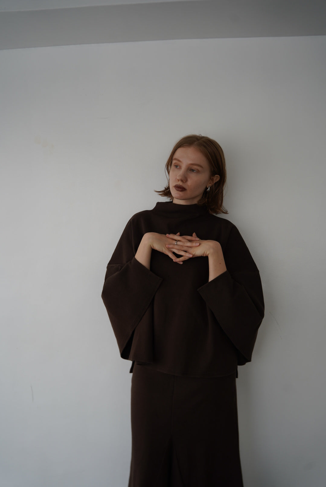 Bottle neck  poncho tops