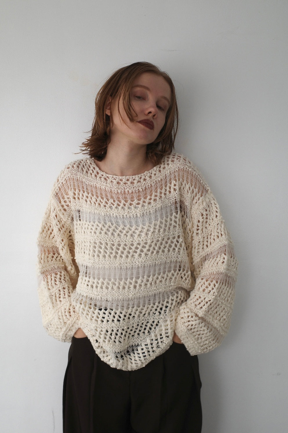 Design pattern sheer knit