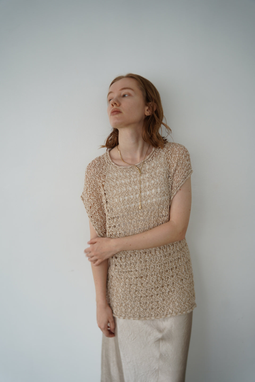 Openwork knit top