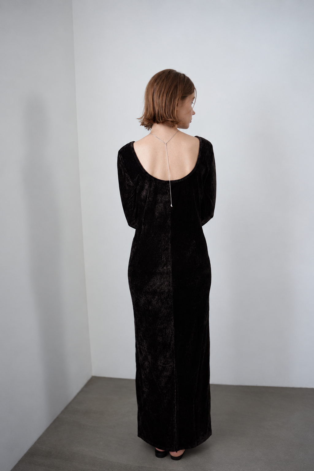 Velours back open one-piece